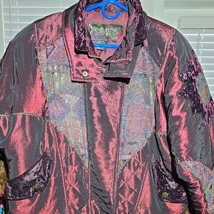 Vibrant Bomber Jacket in Red and Black